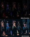 Dance group under poor lighting corrected
